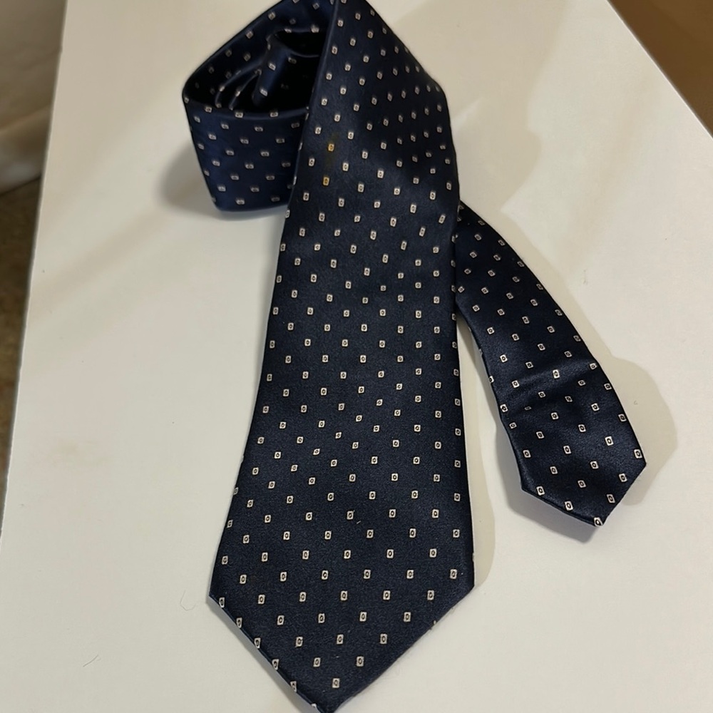 Saint Laurent Blue and Red Tie